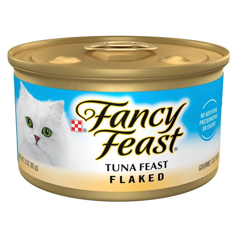 Fancy Feast Thon Émietté – Aliment Humide pour Chat, 24 Boîtes de 85 g