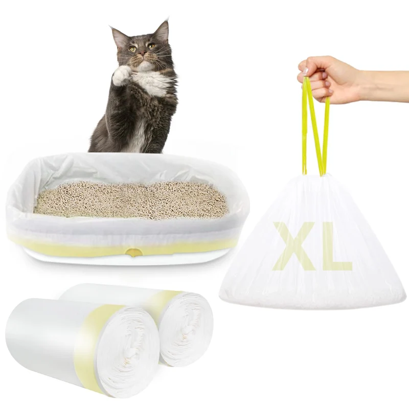 Xuepett 48 Sacs à Litière Jumbo – Résistance Supérieure, Cordon et Pré-Découpés