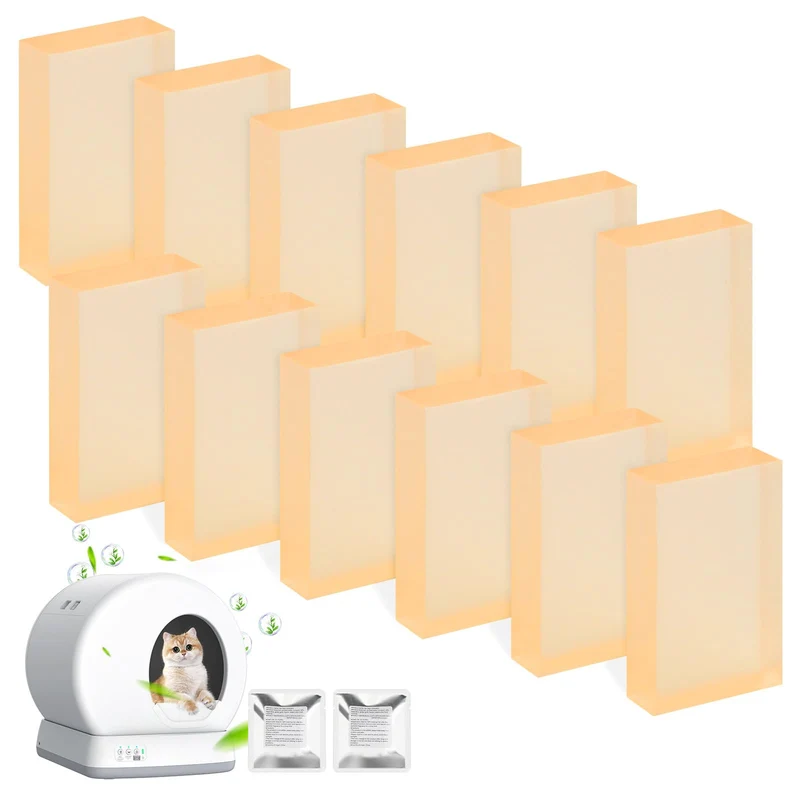 Fenkabs – Lot de 12 Désodorisants pour Bac à Litière, Compatible MeoWant MW-SC01/MW-SC02/LB02, Gel Neutralisant Odeurs