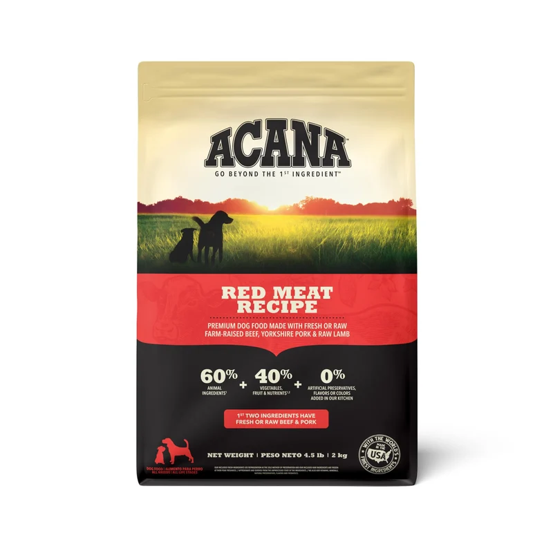 ACANA Sans Céréales Recette Viande Rouge — Croquettes pour Chien 4,5 lb