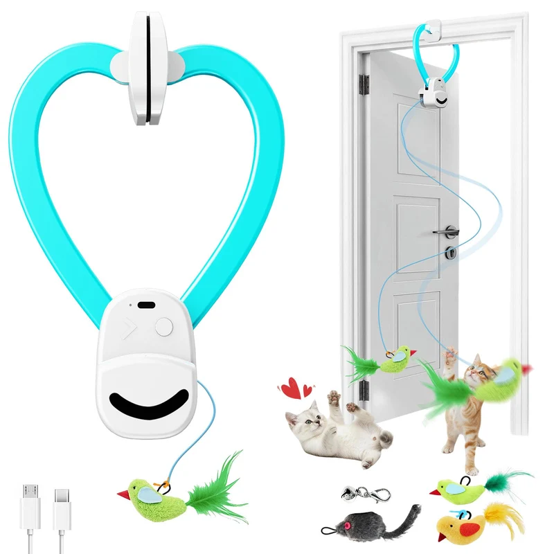 CATPICK Jouets interactifs pour chats – Oiseau volant et souris pour l'épanouissement intérieur