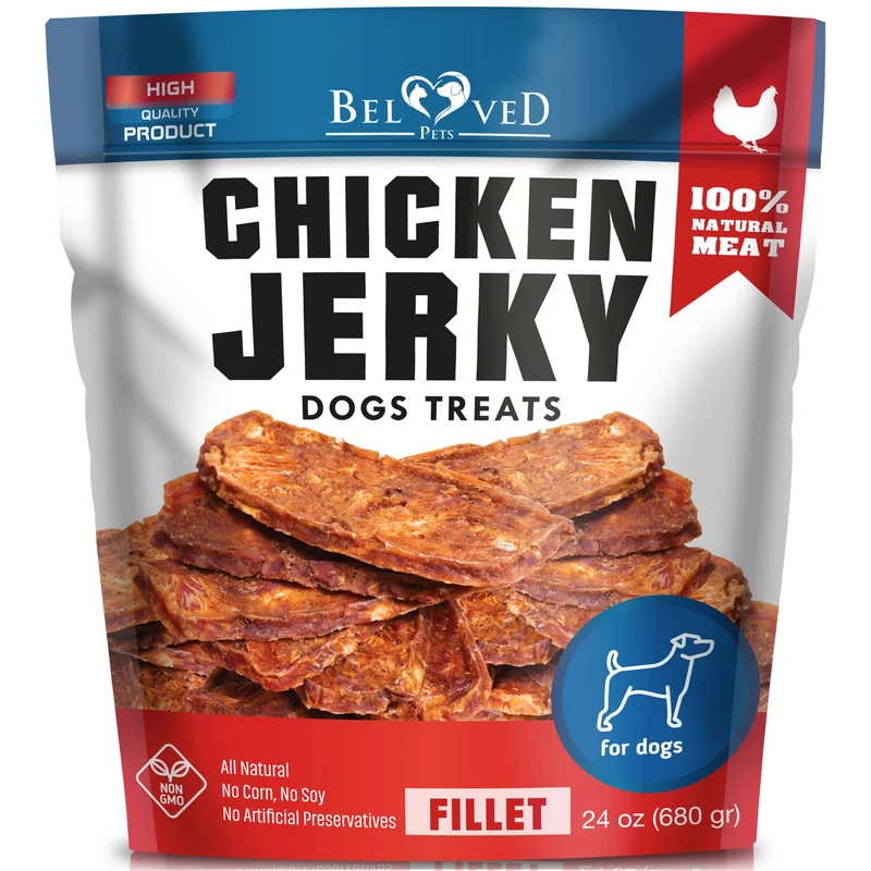 Beloved Pets – Friandises de Poulet Séché 1,5 lb pour Chiens | Protéines Élevées et Sans Céréales