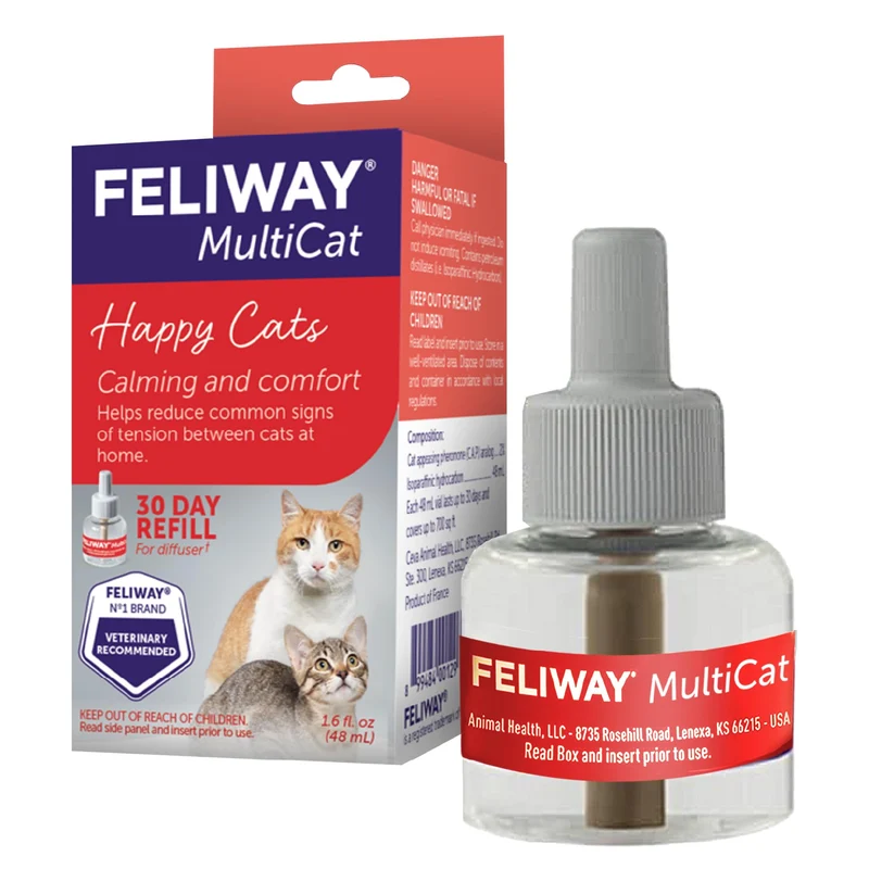 FELIWAY MultiCat Recharge 30 Jours – Calme les tensions entre chats (48 ml)