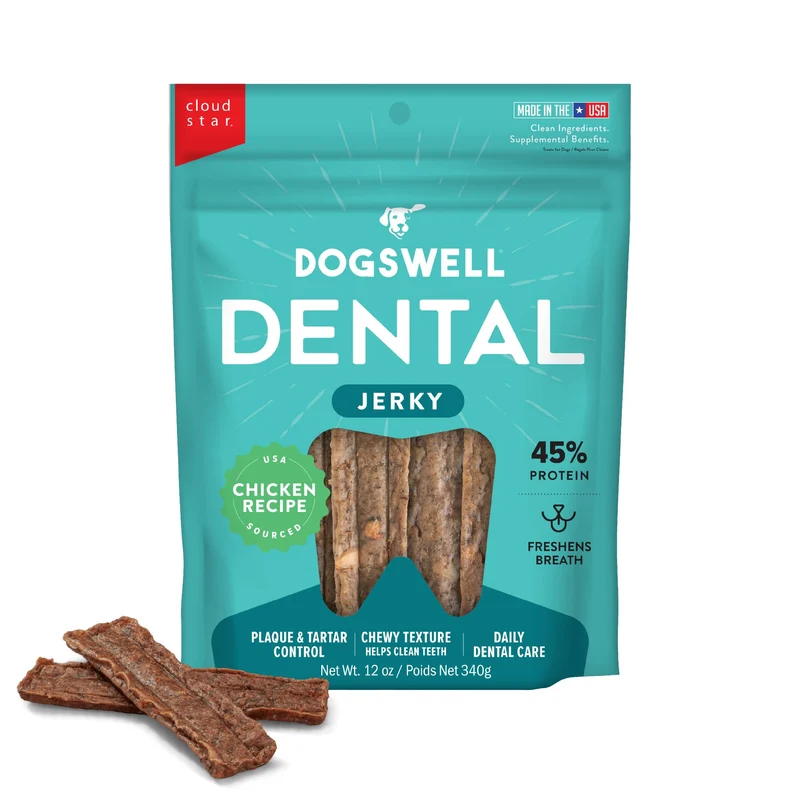 Dogswell Friandises Dentaires au Poulet – Jerky 340 g