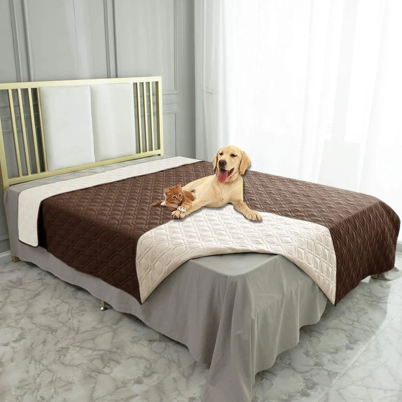 Ameritex Housse Imperméable pour Canapé et Lit – Couverture Réversible pour Animaux