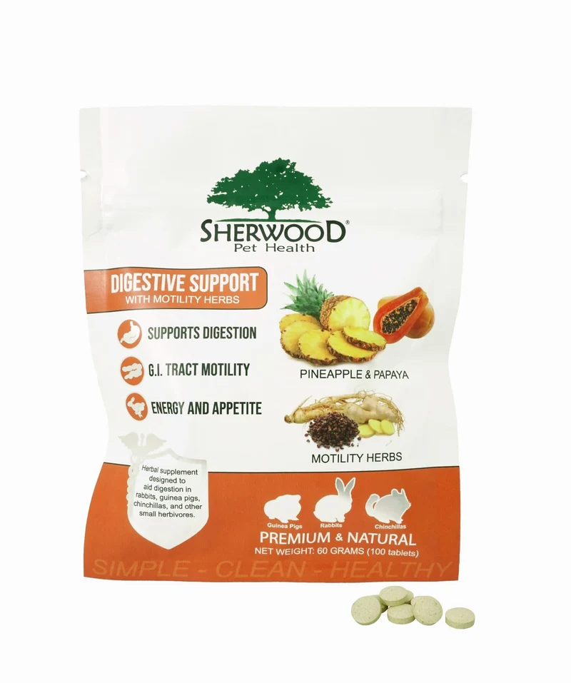 Sherwood Pet Health Digestif Papaye – 100 Tablettes, Motilité, Microbiote et Appétit