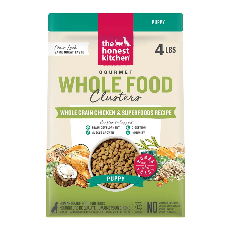 The Honest Kitchen - Nourriture sèche humaine pour chiots, Morceaux entiers au poulet, 4 lb