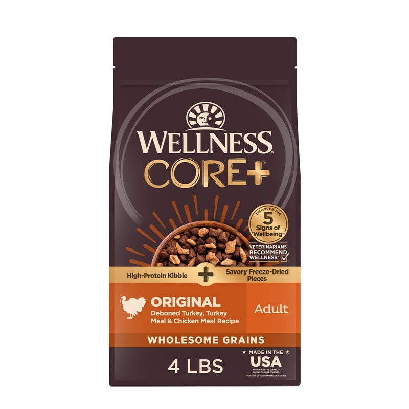 Wellness CORE+ Croquettes pour Chien Adulte — Dinde et Poulet, 1,8 kg | Protéines Élevées et Ingrédients Naturels