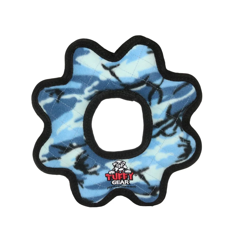 TUFFY — Le jouet doux le plus robuste du monde, anneau-camouflage-bleu