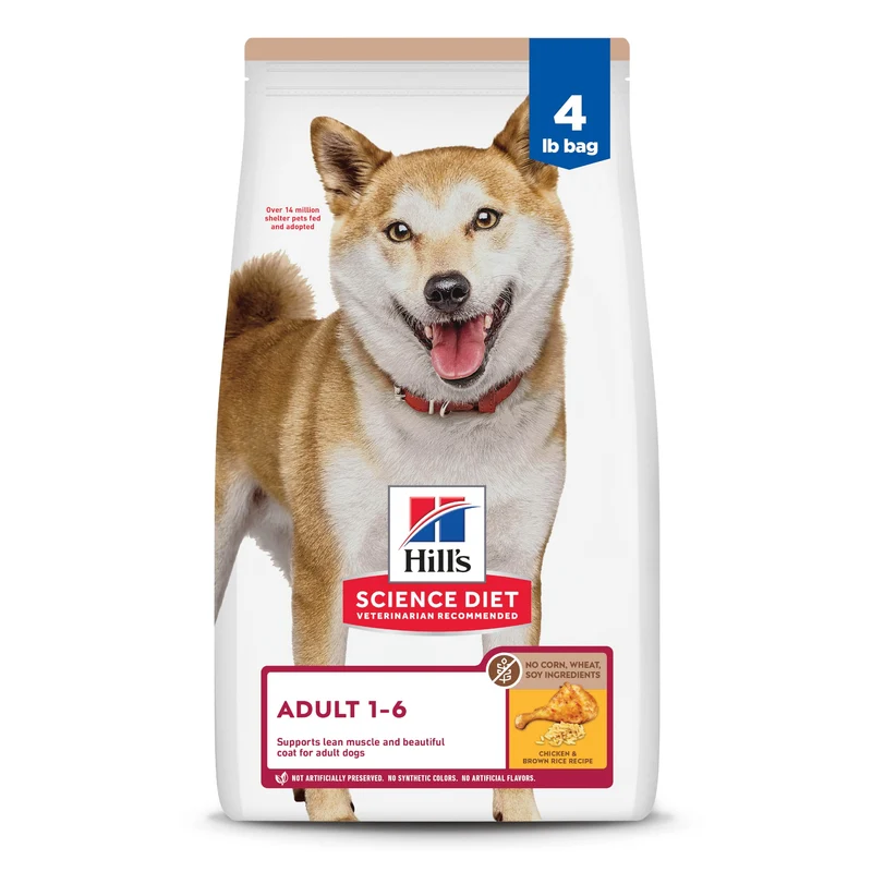 Hill's Science Diet Adulte 1-6 Sans Maïs, Blé ni Soja — Croquettes au Poulet, 4 lb