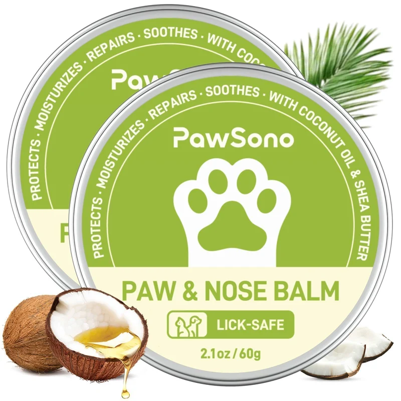 Baume PawSono Pattes et Nez – Hydratant Naturel, Sécurité lors du léchage | 2 × 60 ml