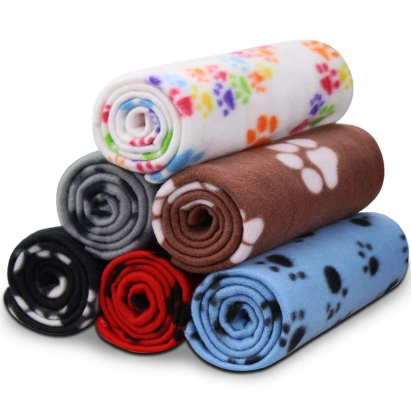Comsmart - Couvertures pour Petits Chiens (Lot de 6), Empreinte Patte, 39x31 pouces