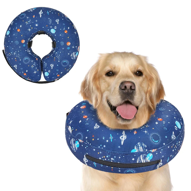 Supet Collier Gonflable pour Chien – Cône de Récupération Après Opération, Doux et Léger