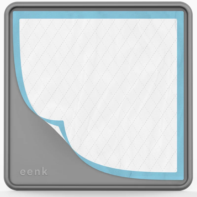 eenk — Plateau-Tapis Silicone d'Entraînement pour Chiens, Rebord Élevé, 22x22 pouces, Gris