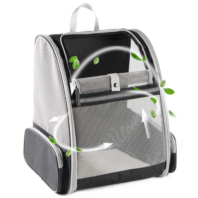 Texsens Sac a Dos Bulle Innovant pour Animaux – Chats et Chiens Noir