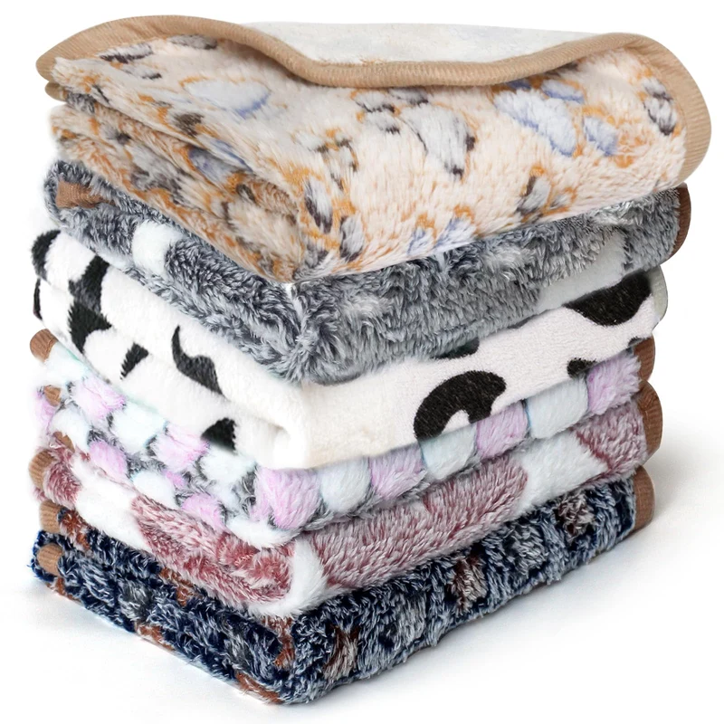 YedsIntu 6 Tapis Lavables pour Cochon d’Inde – Fleece Doux et Imperméables