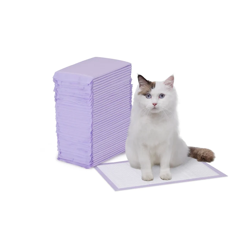 Amazon Basics Tapis de litière pour chat – Odeur Fraîche, Ultra Absorbants, Jetables, Universel, 40 pièces