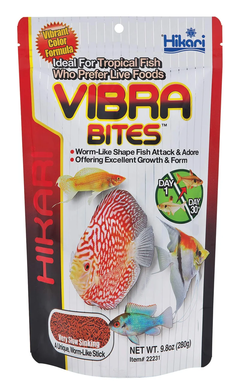 Hikari Vibra Bites – Saveur Poisson, 9,8 oz Rouge | Nourriture tropicale