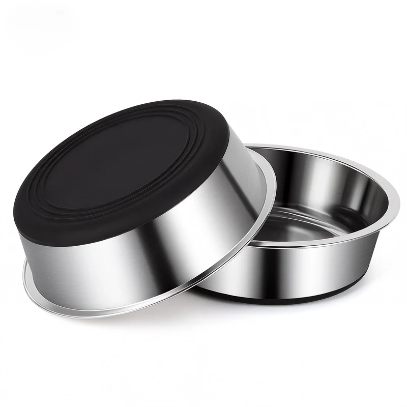 YINGFAN – Gamelles pour chien en acier inoxydable antidérapantes (lot de 2, 7 tasses)