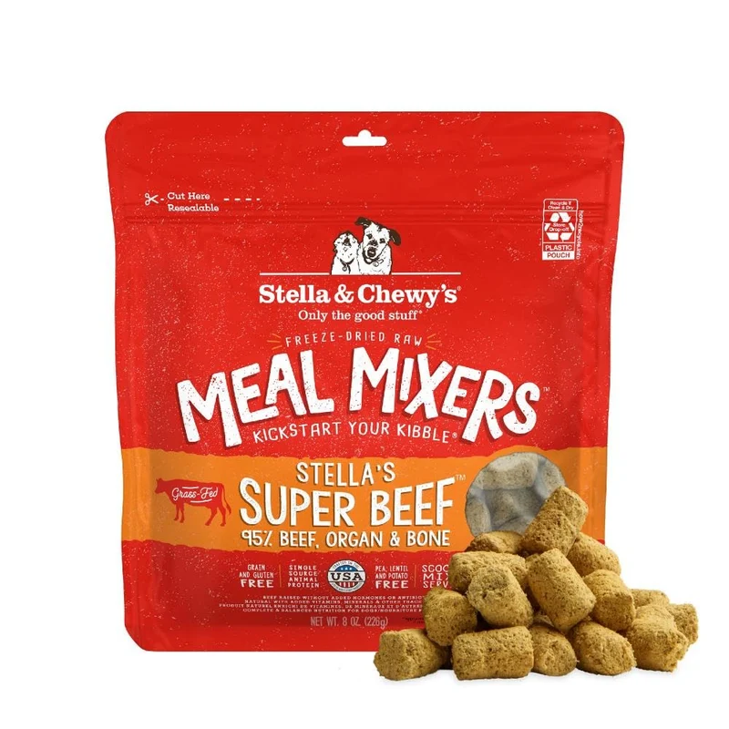 Stella & Chewy's Mélanges lyophilisés au bœuf 95% | Topper et repas sans céréales – 8 oz