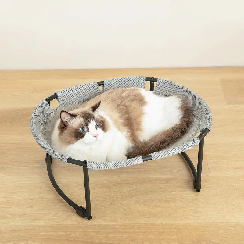 CatAve Hamac pour Chat – Lit Suspendu Élevé, Intérieur/Extérieur, jusqu’à 30 lb, 20 x 16,5 x 8 pouces