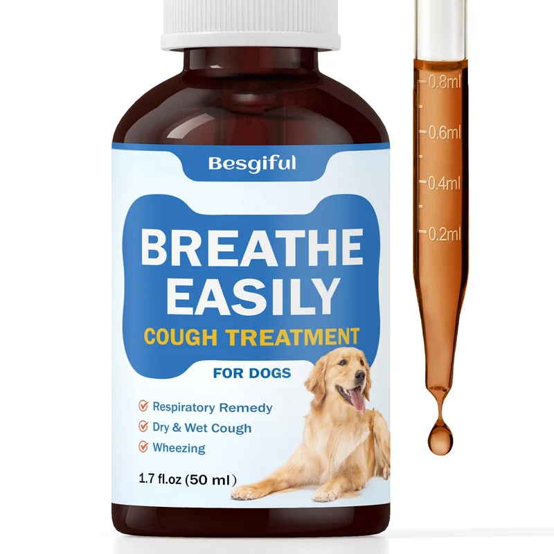 Besgiful Gouttes Naturelles pour Trachée du Chien — Soutien Respiratoire Doux