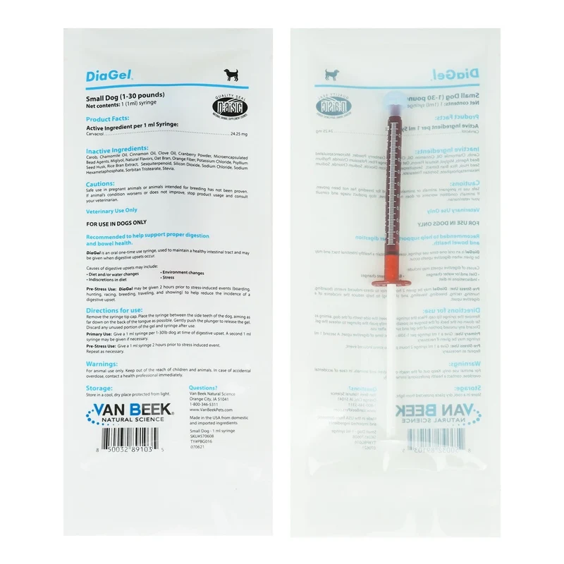 Van Beek Diagel pour chiens (1 mL) – Aide potentielle pour diarrhée canine