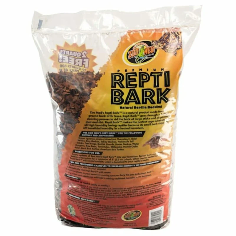 Zoo Med Premium Repti Bark – Substrat naturel pour reptiles à haute humidité, sac supplémentaire environ 9,5 litres