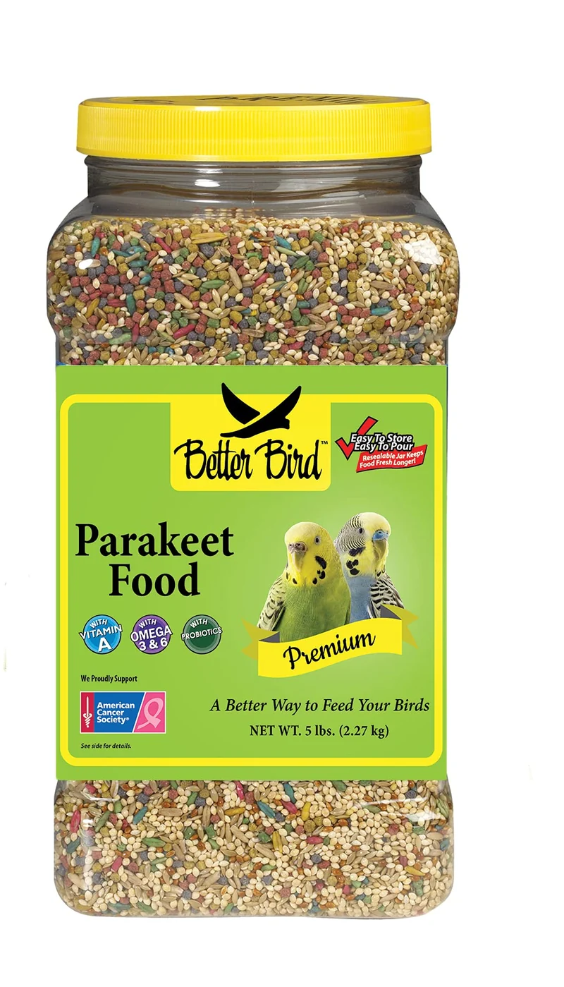 Better Bird | Nourriture haut de gamme pour perruches, bocal 2,27 kg