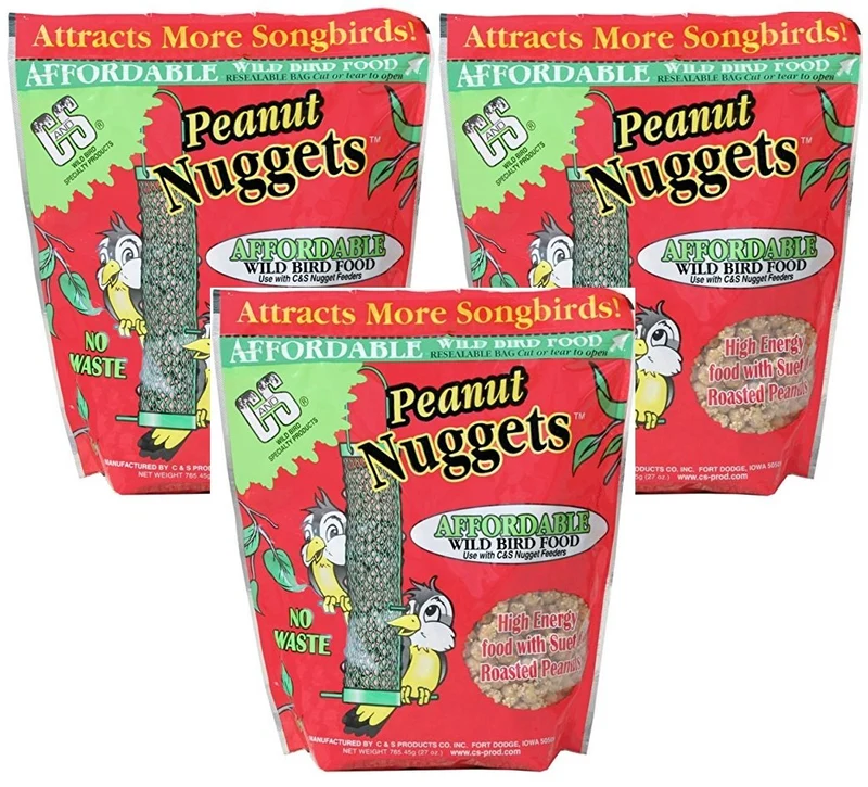 C&S Nuggets pour oiseaux sauvages, cacahuète – Set de 3