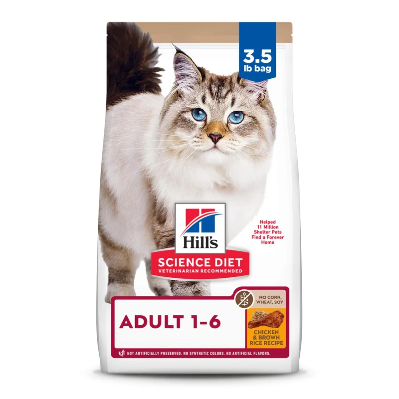 Hill's Science Diet Adult 1-6 sans maïs, ble et soja – Croquettes au poulet 3,5 lb