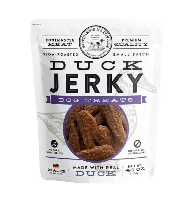 Butcher's Naturals Friandise pour Chien – Canard Réel, Rôti Lent, Petite Fournée, 75% Viande, Sans Maïs ni Soja (40 onces)