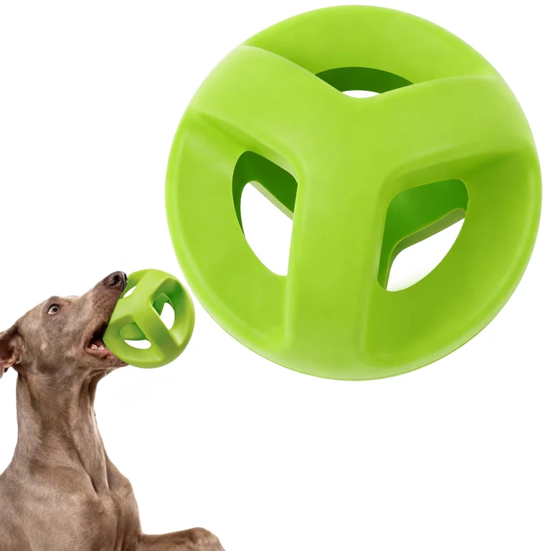 Fida Balles en Caoutchouc Naturel pour Chiens Agressifs – Jouets Durables pour Grands Chiens, Lancer et Tir, Lavables, diamètre 4,5 cm