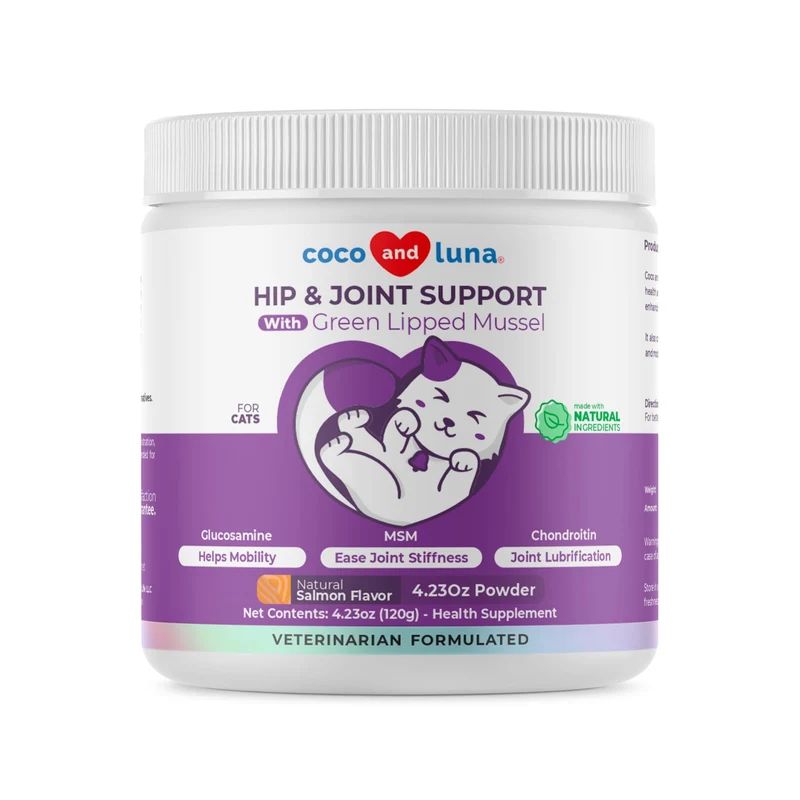 Coco et Luna – Poudre de glucosamine pour chats (120 g) – Mobilité et articulation