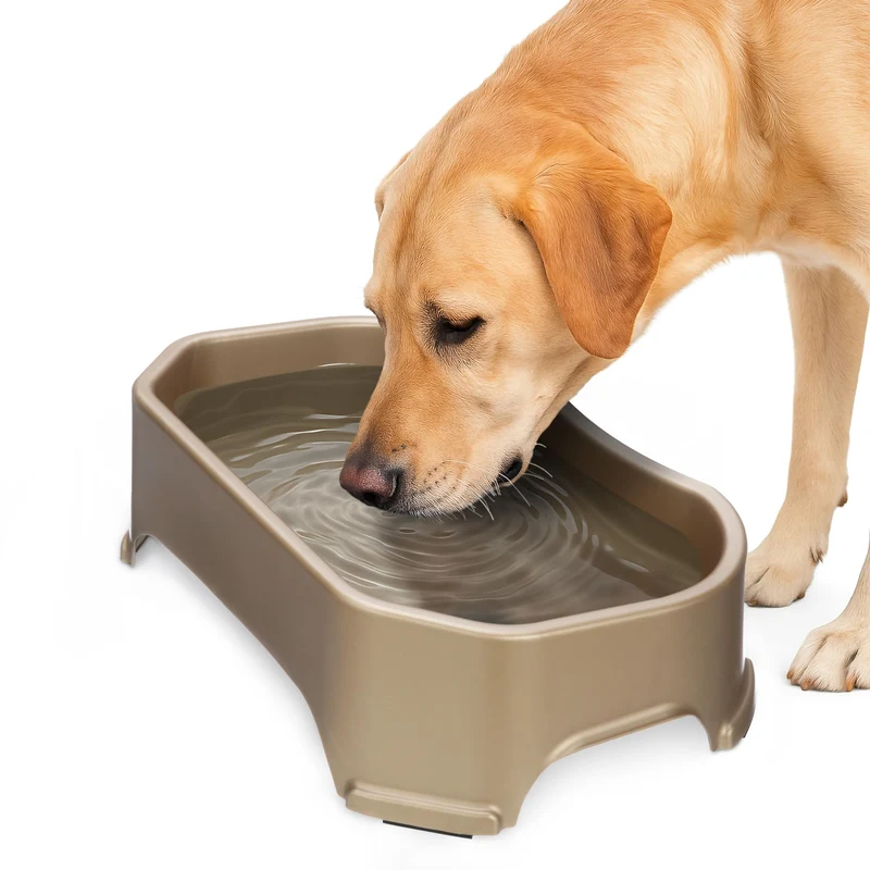 Neater Pet Brands - Grand bol d’eau extérieur pour chiens, capacité 1,25 gallon, design anti-débordement