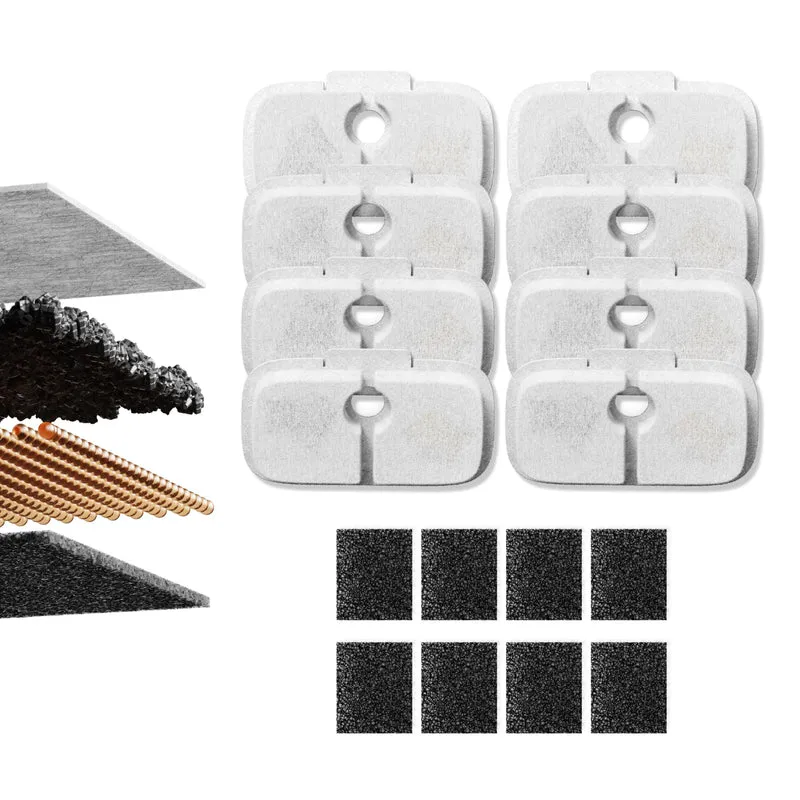 PETLIBRO Dockstream – Lot de 8 filtres pour fontaine de chat, 4 mois d'approvisionnement – WF106/116/105/115/005/305
