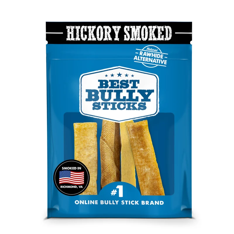 Best Bully Sticks - Fromage yak Himalayen fumé au Hickory - Grand format 4 pièces, Naturel, Sans additifs, Sans lactose, Végétarien, Longue durée