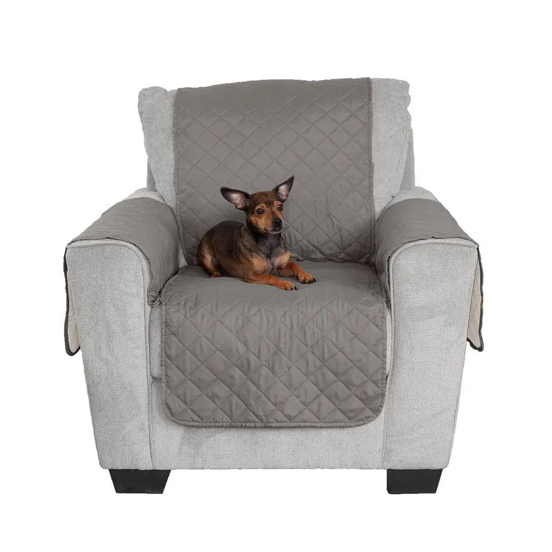 Furhaven Protège-Chaise Imperméable et Réversible – Gris/Brouillard, pour Chiens, Chats et Enfants