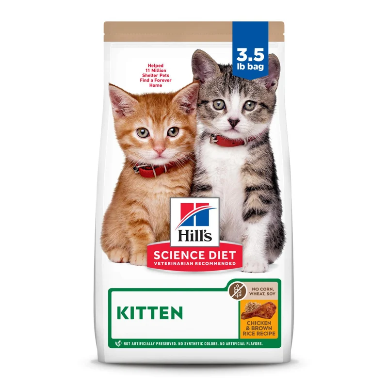 Hill's Science Diet Kitten - Croquettes Premium Sans Maïs, Blé et Soja pour Chaton | 3,5 lb
