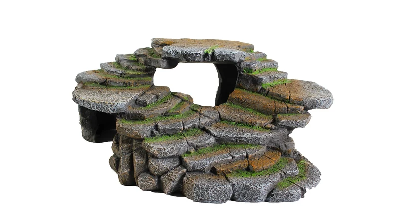Penn-Plax Reptology Shale Scape Step Ledge & Cave Hideout – Grand Décor Résine