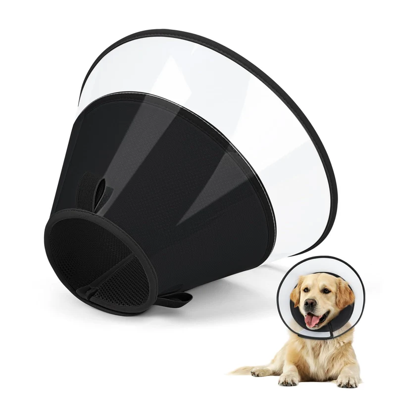 Joypig Collier Conique pour Chien – Doux Récupération Elizabeth après Chirurgie (Taille L)