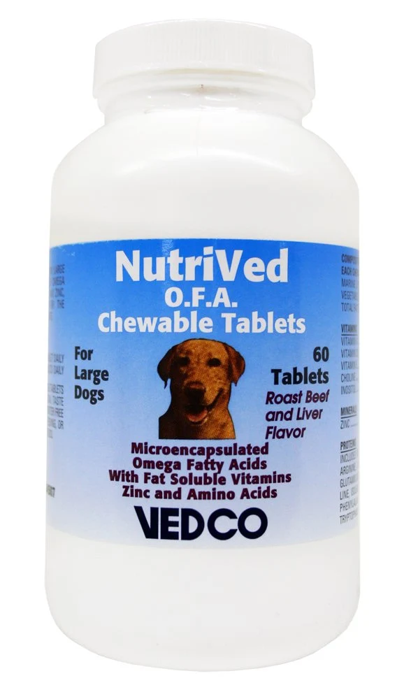 Vedco Nutrived O.F.A. – Tablettes à mâcher pour grands chiens (60 comprimés)