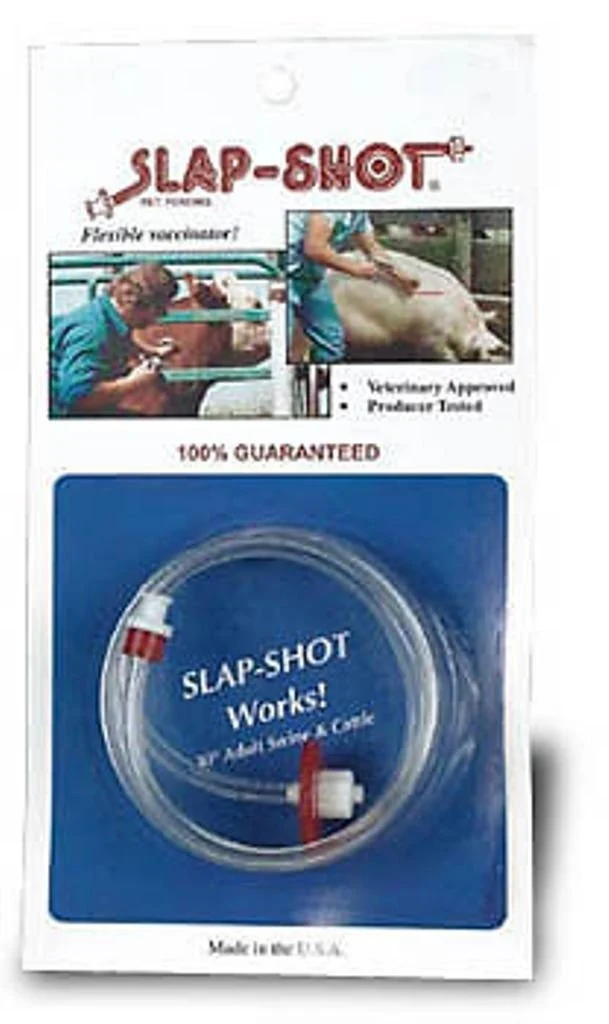 Hengulus Slap-Shot II Vaccinator 30 pouces – Tuyau flexible pour vaccinations animales