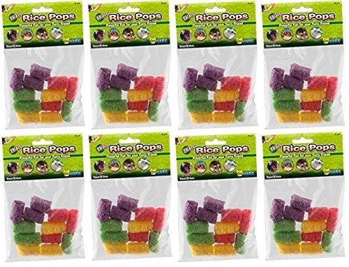 Ware Manufacturing – 8 packs de petits pops de riz pour petits animaux (96 friandises)