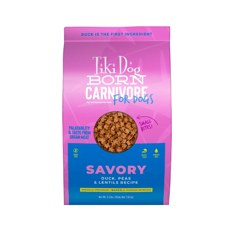 Tiki Dog Born Carnivore – Croquettes canard sans céréales, 3,5 lb | TIKI PETS