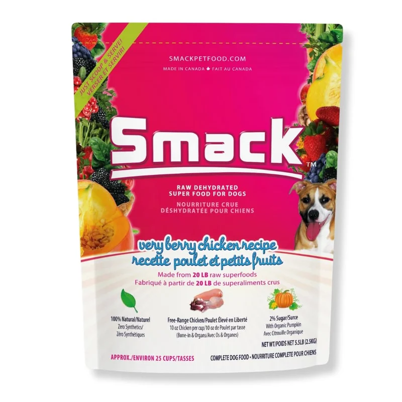 Smack Berry Chicken — Nourriture pour chien au poulet et fruits bio | Smack Pet Food