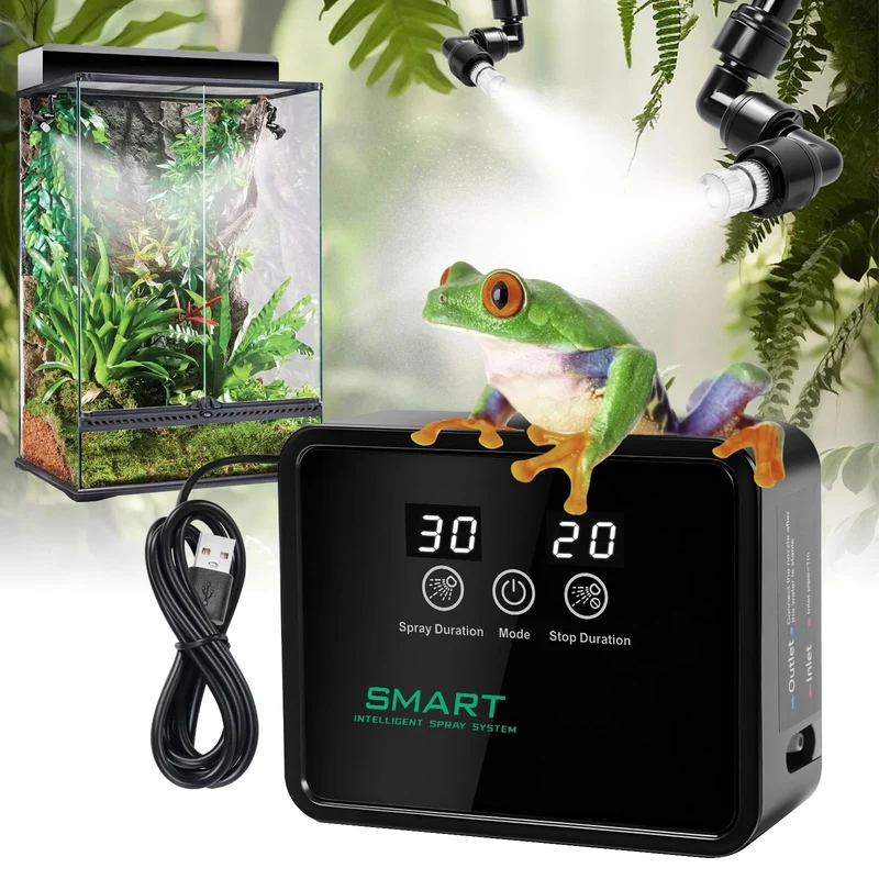 FMATOZ Humidificateur Reptile – Brumisateur 360° avec Minuterie