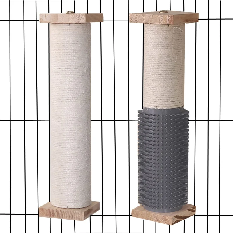 SHENGOCASE Lot de 2 Poteaux à Griffes pour Cage de Chat — Fixation et Auto-Toilettage
