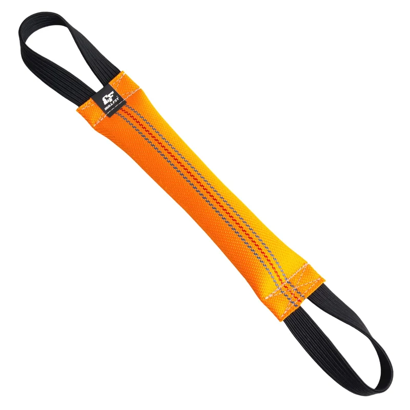 Bull Fit – Jouet Tug Bungee pour Chien (Orange) – Tuyau d’incendie Durable et Résistant