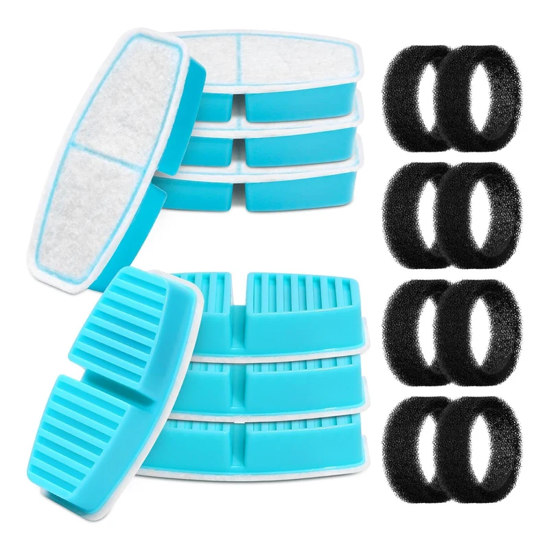 Filtre Fontaine FoFNON – Lot de 16 filtres + éponges pour fontaines 3,2 L et 7 L